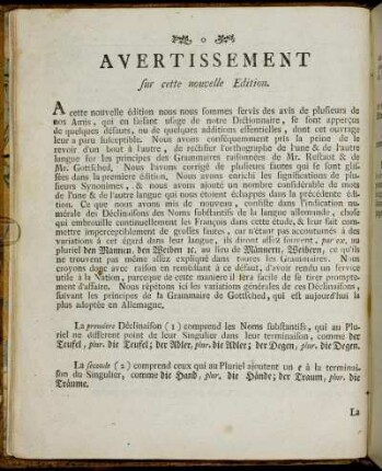 Avertissement sur cette nouvelle Edition.