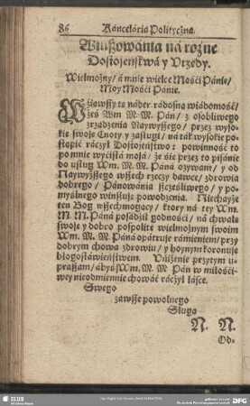 Glückwünschungs-Briefflein zu unterschiedlichen Ehren-Aemptern