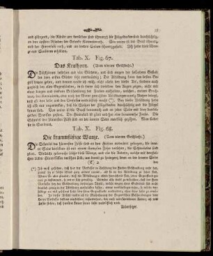 Tab. X. Fig. 68. Die krummfüßige Wanze. (Vom vierten Geschlecht) - Tab. XXI. Fig. 141. Die Riesenwanze (Vom zweyten Geschlecht.)