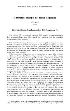 [X. Trattamento chirurgico delle malattie dell´intenstino.