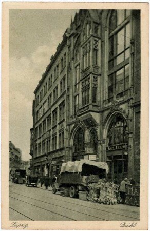 Leipzig. Brühl [Internationale Pelz- und Jagd-Ausstellung Leipzig 1930, 31. Mai bis 30. September Offizielle Ansichtspostkarte]