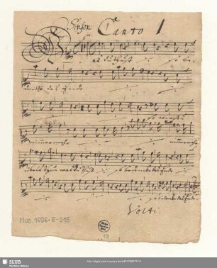 Canto 1. [nur Cantata "Was du tust"]