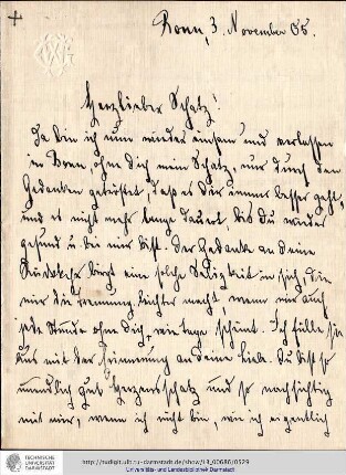 Brief vom 03.11.1905