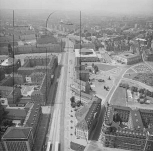 Ernst-Thälmann-Straße (Wilsdruffer Straße) in Dresden-Altstadt : Blickrichtung Westen