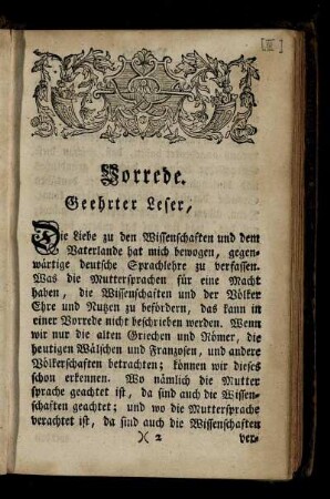 Vorrede.Geehrter Leser.
