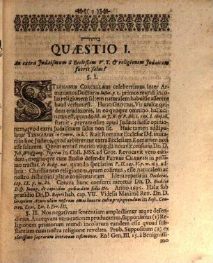 Diss. theol. exhibens quaestiones nonnullas ex articulo de religione, indifferentistis
