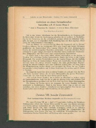 Christian VIII. besucht Christiansfeld
