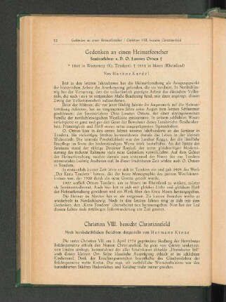 Christian VIII. besucht Christiansfeld