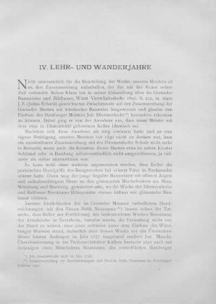 IV. Lehr- und Wanderjahre