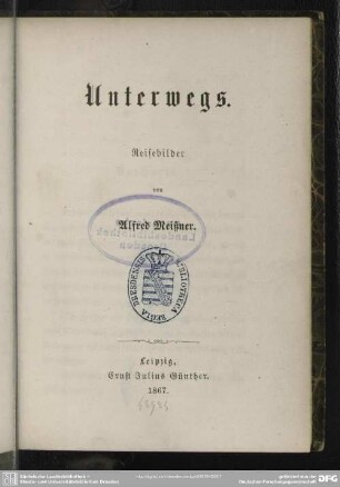 Unterwegs : Reisebilder