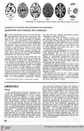 Umschau / Sprechsaal / Buchbesprechungen