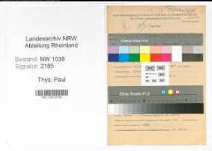 Entnazifizierung Paul Thys , geb. 18.08.1896 (Lehrer)
