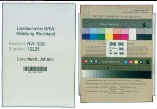 Entnazifizierung Johann Lorscheidt , geb. 01.01.1901 ()