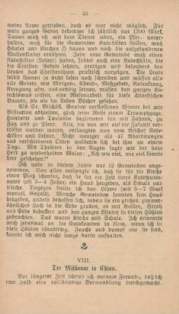 VIII. Der Missionar in China