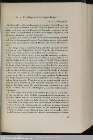 August Wilhelm von Schlegel an Carl August Böttiger, Jena, 23.03.1797