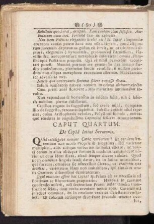 Caput Quartum. De Copiâ latini Sermonis