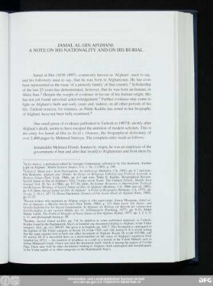 Jamal Al-Din Afghani: A Note On His Nationality And On His Burial
