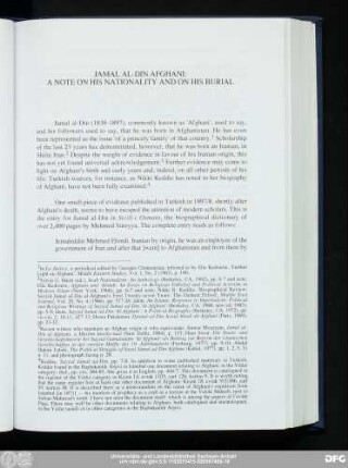 Jamal Al-Din Afghani: A Note On His Nationality And On His Burial