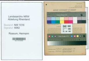 Entnazifizierung Hermann Van Rossum , geb. 24.12.1897 (Friseur)