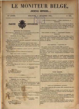 Moniteur belge : journal officiel = Belgisch staatsblad. 1861,12 = Jg. 31