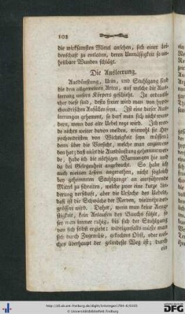 Die Ausleerung.