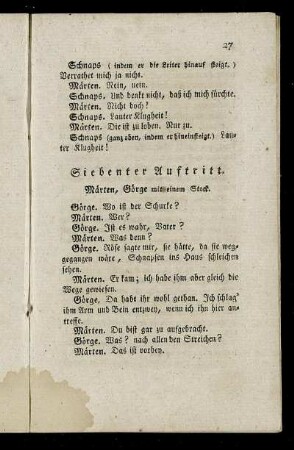 Siebenter Auftritt. - Neunter Auftritt.