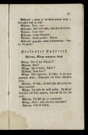 Siebenter Auftritt. - Neunter Auftritt.