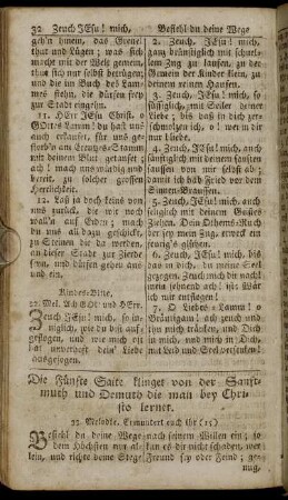 Die Fünfte Saite klinget von der Sanftmuth und Demuth die man bey Christo lernet.