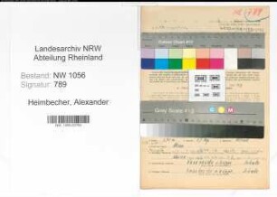 Entnazifizierung Alexander Heimbecher , geb. 13.11.1894 (Lehrer)