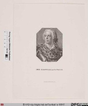 Bildnis Moritz Graf von Sachsen, gen. "le Maréchal de Saxe"