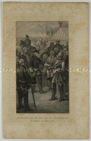 Friedrich der Große vor der Schlacht bei Leuthen am 5. Dezember 1757