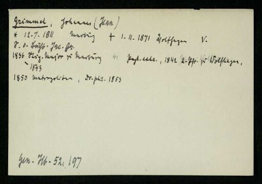 Grimmel, Johannes (Jean)