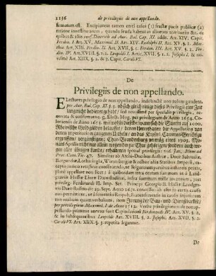 De Privilegiis de non appellando