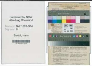 Entnazifizierung Hans Von Staudt , geb. 04.04.1900 (Verw.Direktor)