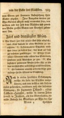 Fünf und dreyßigster Absatz