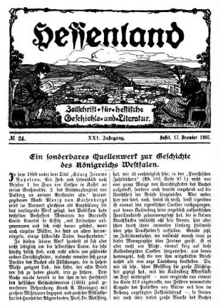 No. 24, 17. Dezember 1907