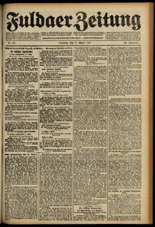 Ausgabe vom Montag, den 02. April 1917.