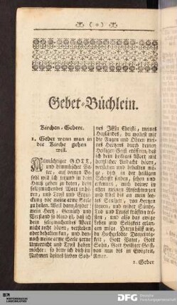 Gebet-Büchlein.