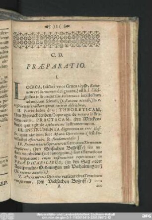 Praeparatio.