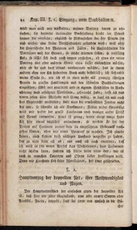 §. 2. Hauptvorzug der doppelten Art, ihre Nothwendigkeit und Nuzen.