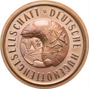 Medaille von Victor Huster auf das 300-jährige Hugenottenjubiläum und die Deutsche Hugenottengesellschaft
