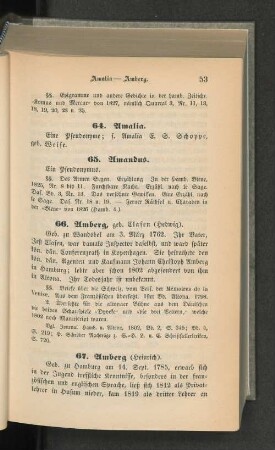66. Amberg,geb. Clasen (Hedwig).