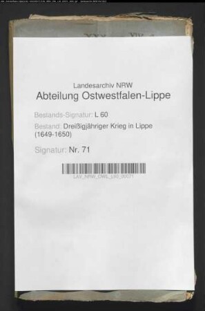 Leistungen der Stadt Lemgo an die Kriegsparteien