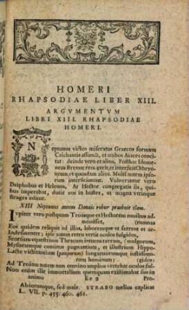 Homeri Ilias : Graece Et Latine, Vol. II. [XIII - XXIV]