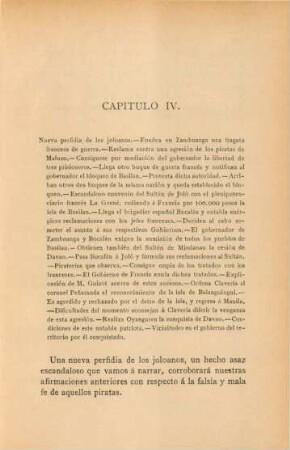 Capítulo IV. Nueva perfidia de los joloanos. - ...