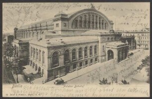 Ansichtskarte Anhalter Bahnhof aus erhöhter Perspektive