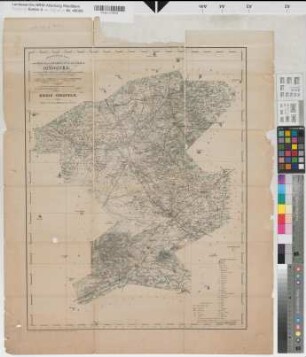 Coesfeld (Kreis), topographische Karte der Kreise des Regierungs-Bezirks Münster, Kreis Coesfeld, farbiger Druck