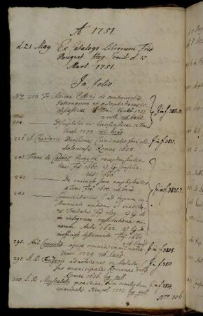 Ex Catalogo Librorum Frid. Bouquet. Hag. Comit. d. 15. Mart. 1751.