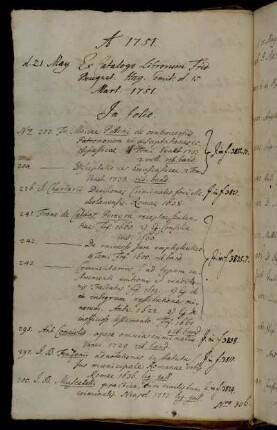 Ex Catalogo Librorum Frid. Bouquet. Hag. Comit. d. 15. Mart. 1751.