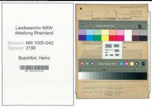 Entnazifizierung Heinz Buschfort , geb. 21.12.1919 (Friseur)
